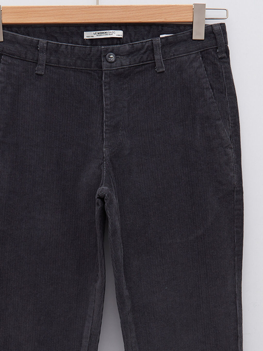 Antrasit Standart Kalıp Kadife Erkek Chino Pantolon-6