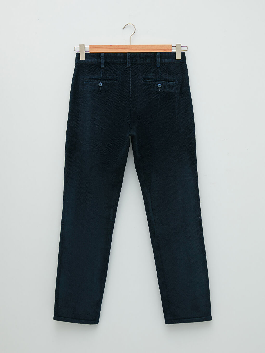 Lacivert Standart Kalıp Kadife Erkek Chino Pantolon-6