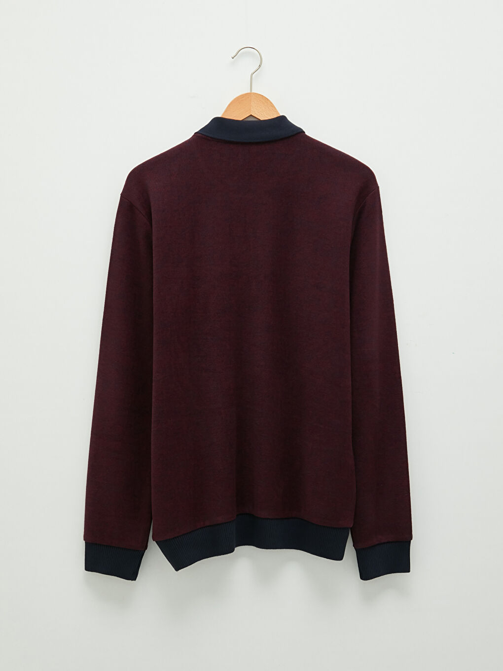 Polo Neck Long Sleeve Men's Sweatshirt-6