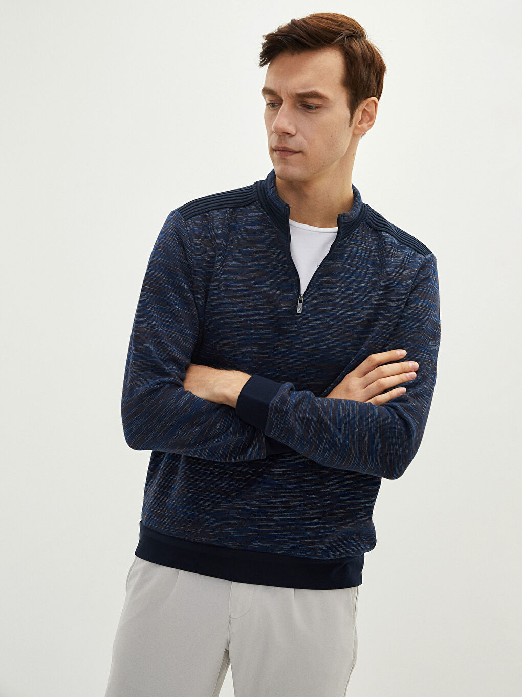 Funnel Neck Men's Sweatshirt-1