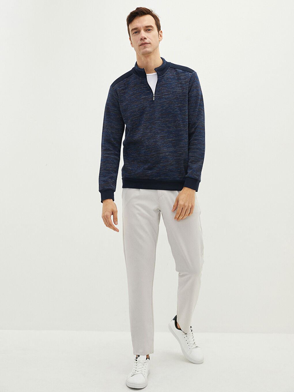 Funnel Neck Men's Sweatshirt-3