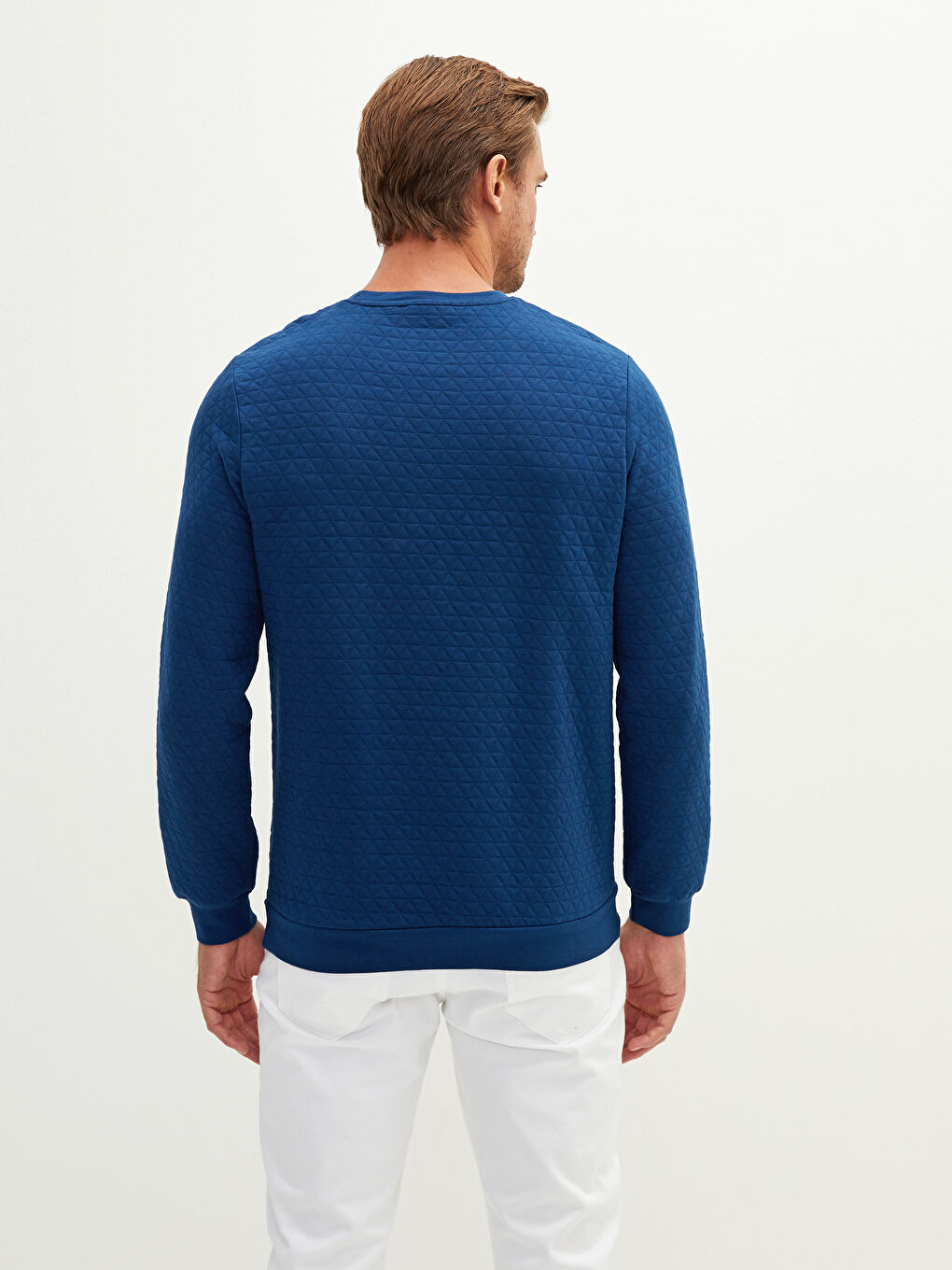 Crew Neck Long Sleeve Men's Sweatshirt-4