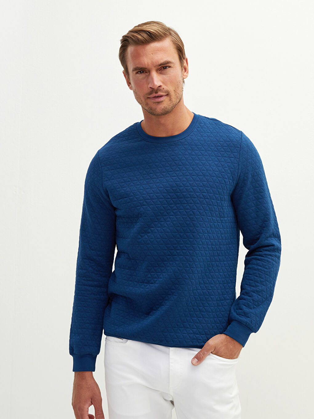 Crew Neck Long Sleeve Men's Sweatshirt