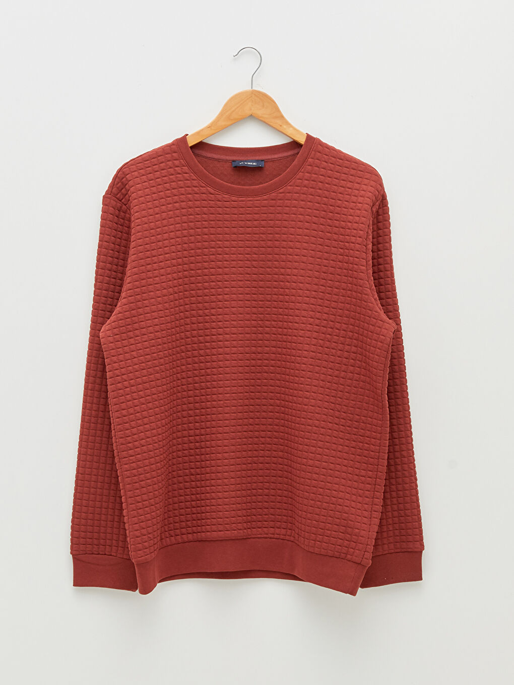 Turuncu Bisiklet Yaka Uzun Kollu Erkek Sweatshirt-5