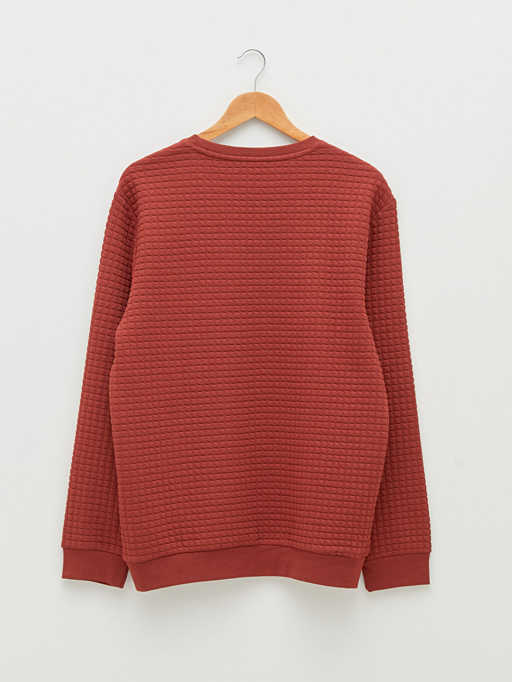 Turuncu Bisiklet Yaka Uzun Kollu Erkek Sweatshirt-6