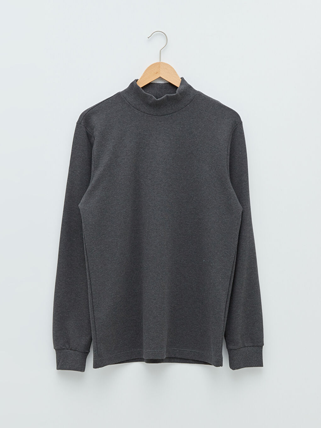 Half Turtleneck Long Sleeve Men's T-Shirt-5