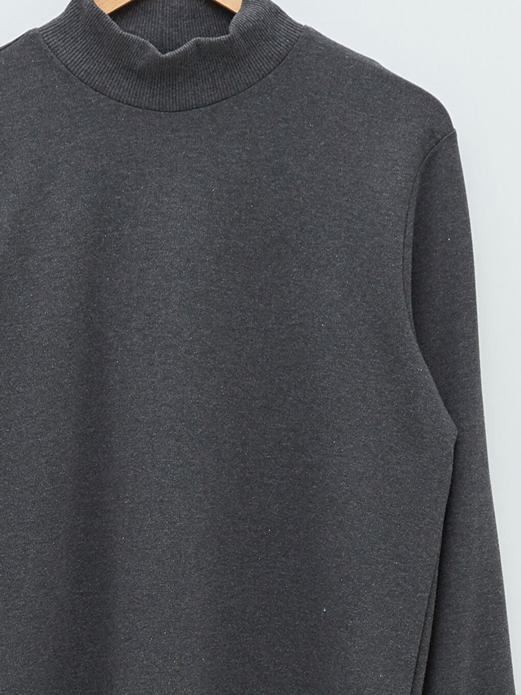 Half Turtleneck Long Sleeve Men's T-Shirt-7