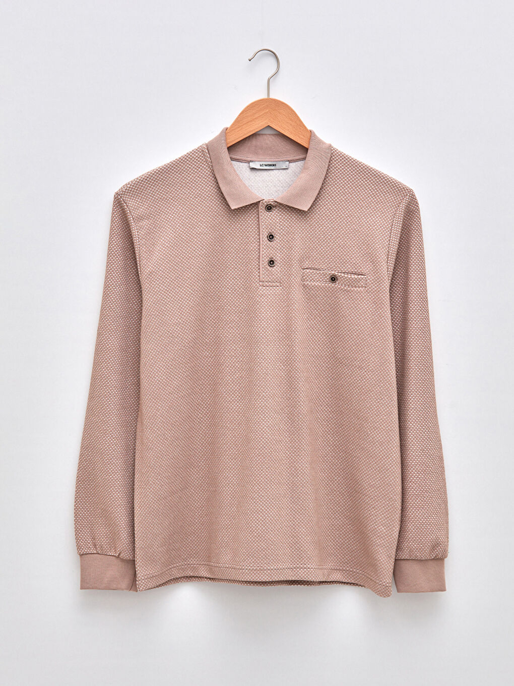 LCWAIKIKI Classic Polo Neck Long Sleeve Men's T-Shirt -W12794Z8-GY7