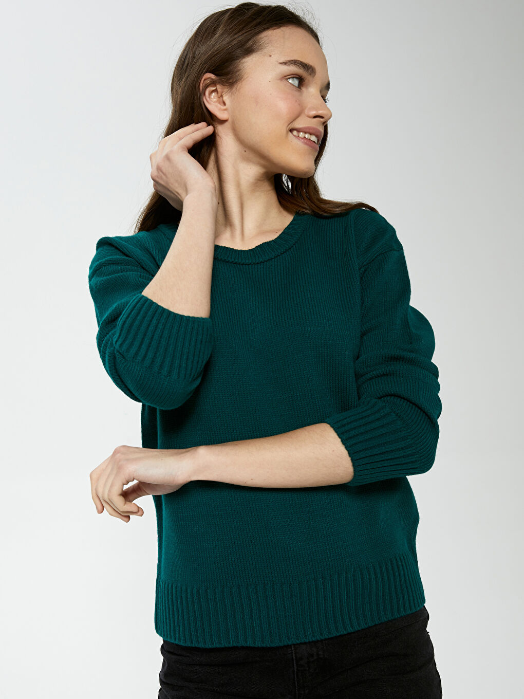 Crew Neck Regular Long Sleeve Women's Tricot Jumper
