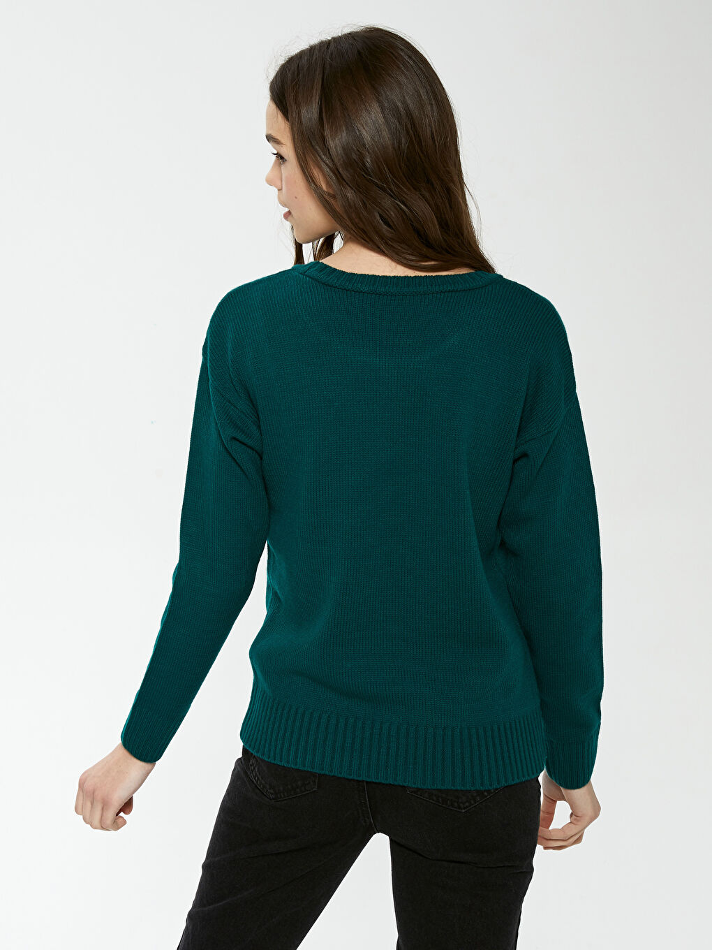Crew Neck Regular Long Sleeve Women's Tricot Jumper-6