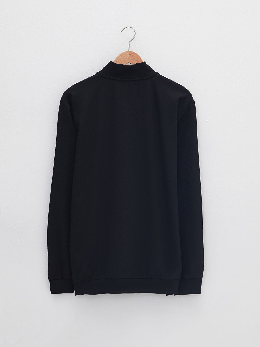 Zippered Funnel Neck Long Sleeve Men's Sweatshirt-6