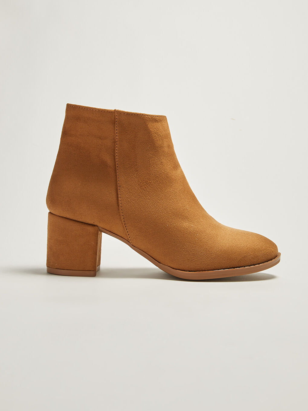LCW STEPS Women’s Ankle Length Heeled Suede Boots -W12822Z8-EEV