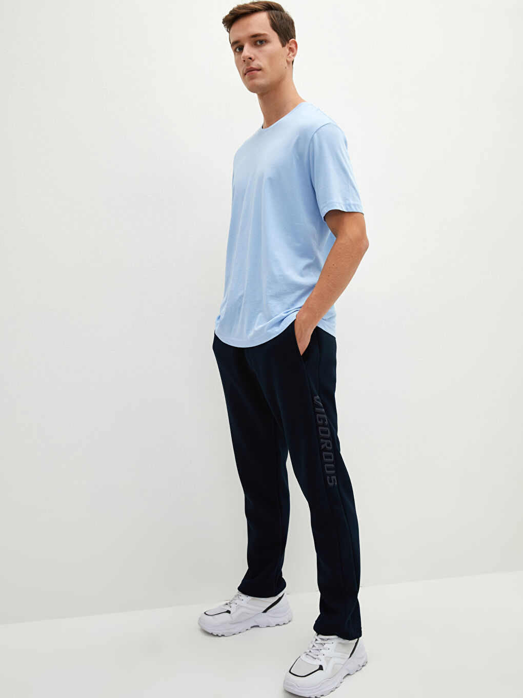 Lacivert Standart Kalıp Erkek Eşofman Altı