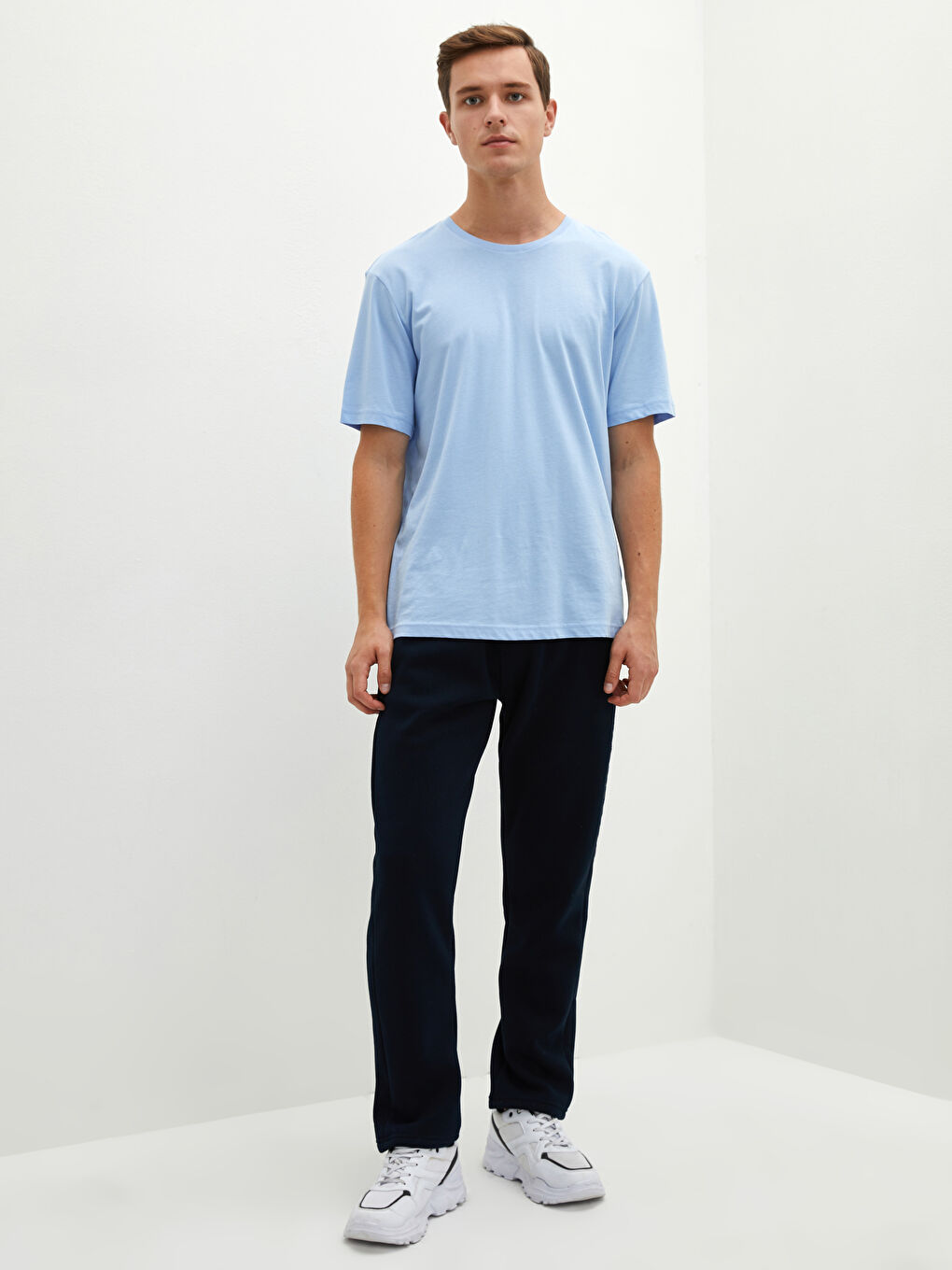 Lacivert Standart Kalıp Erkek Eşofman Altı-1