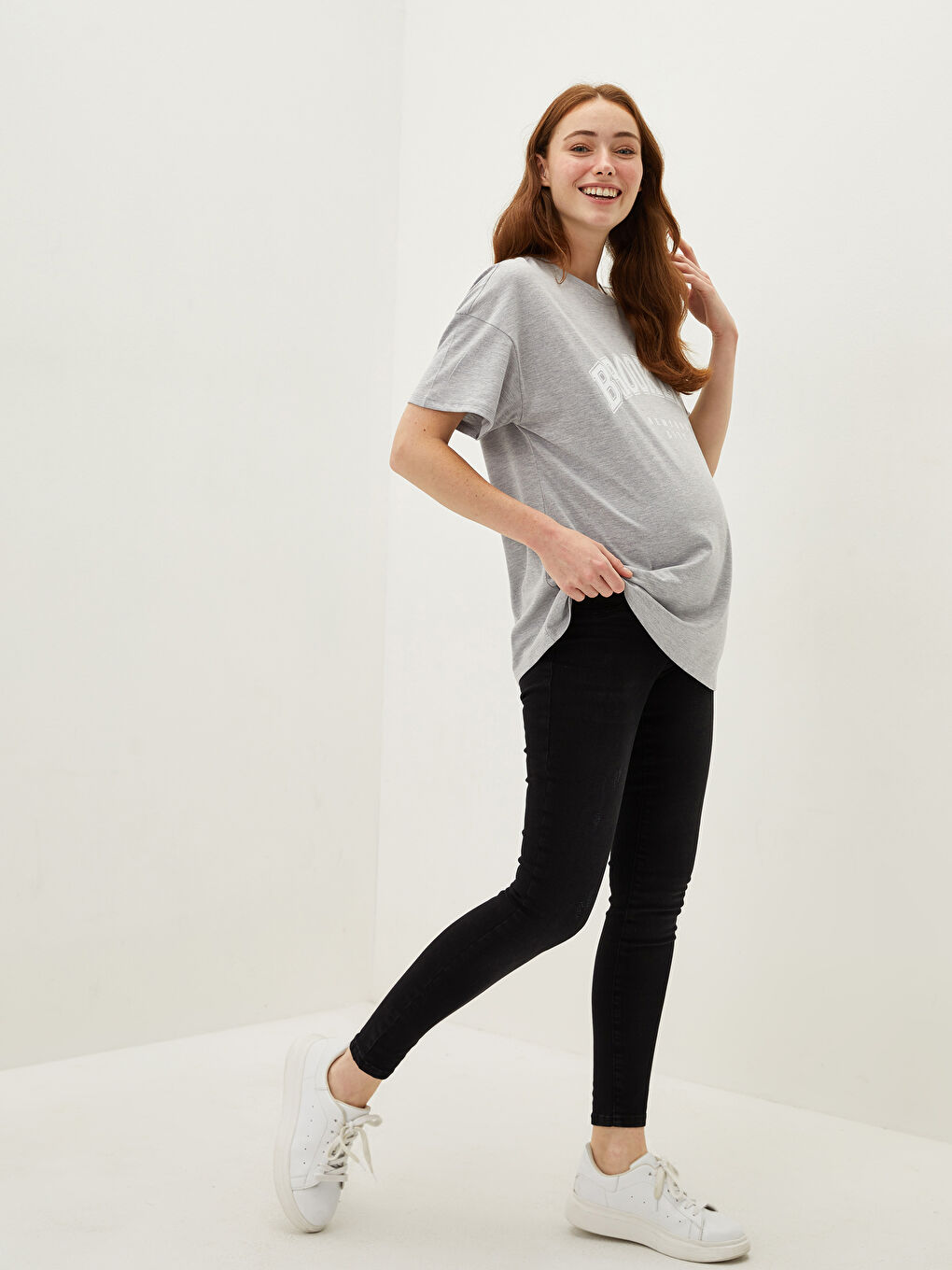 LCWAIKIKI Maternity Siyah Karın Panelli Mercury Skinny Fit Cep Detaylı Hamile Rodeo Jean Pantolon - 1