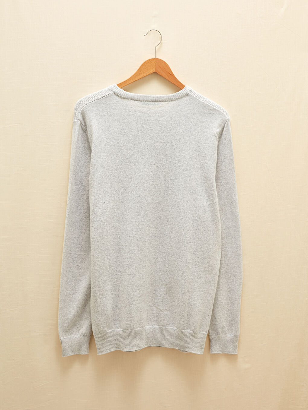 Crew Neck Long Sleeve Men's Tricot Sweater-7