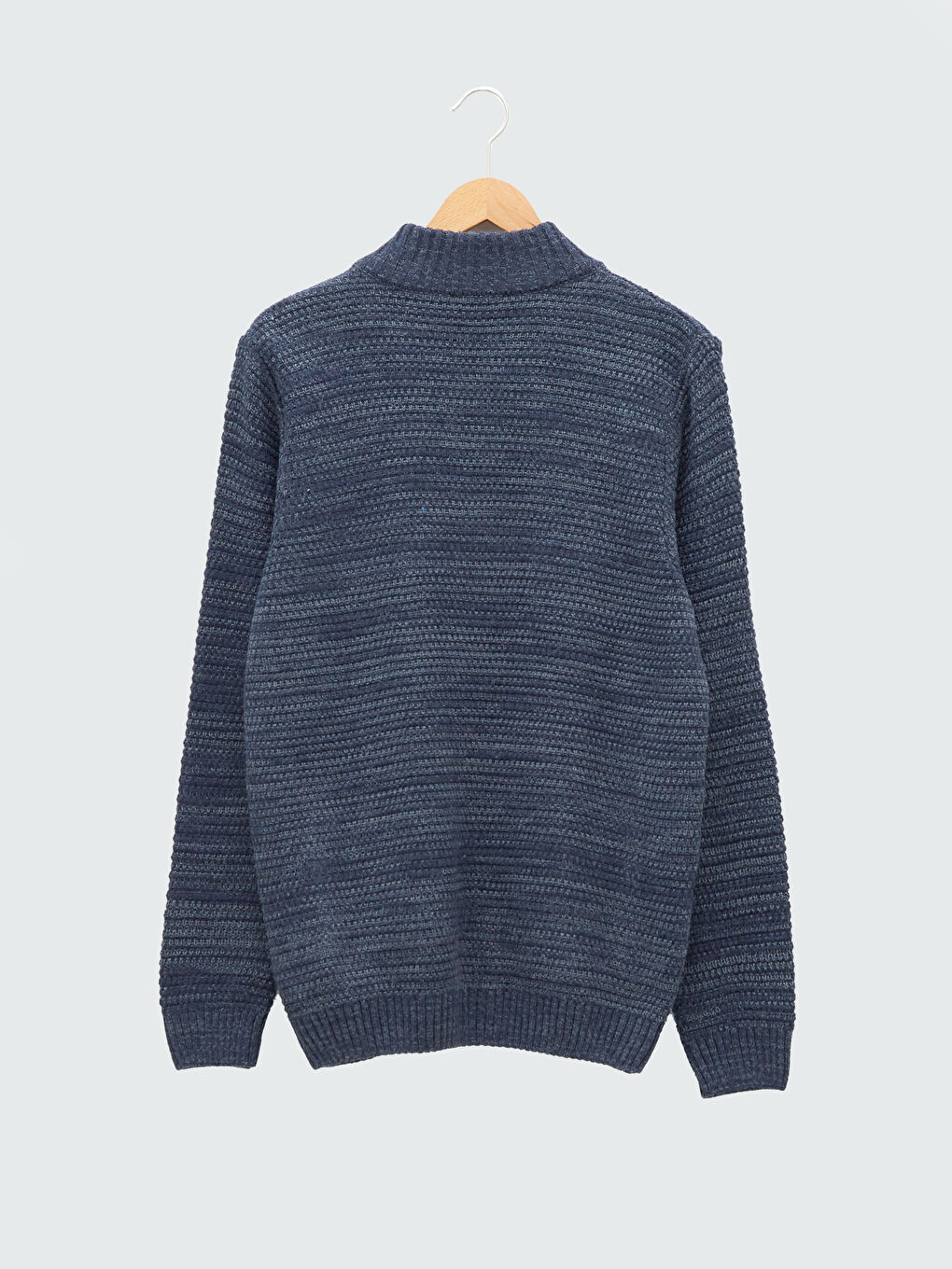 Cardigan en Tricot à Manches Longues avec Col Roulé pour Hommes de Coupe Standard-6
