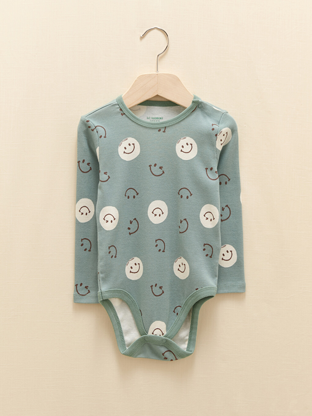 LCW baby Bisiklet Yaka Uzun Kollu Baskılı Erkek Bebek Çıtçıtlı