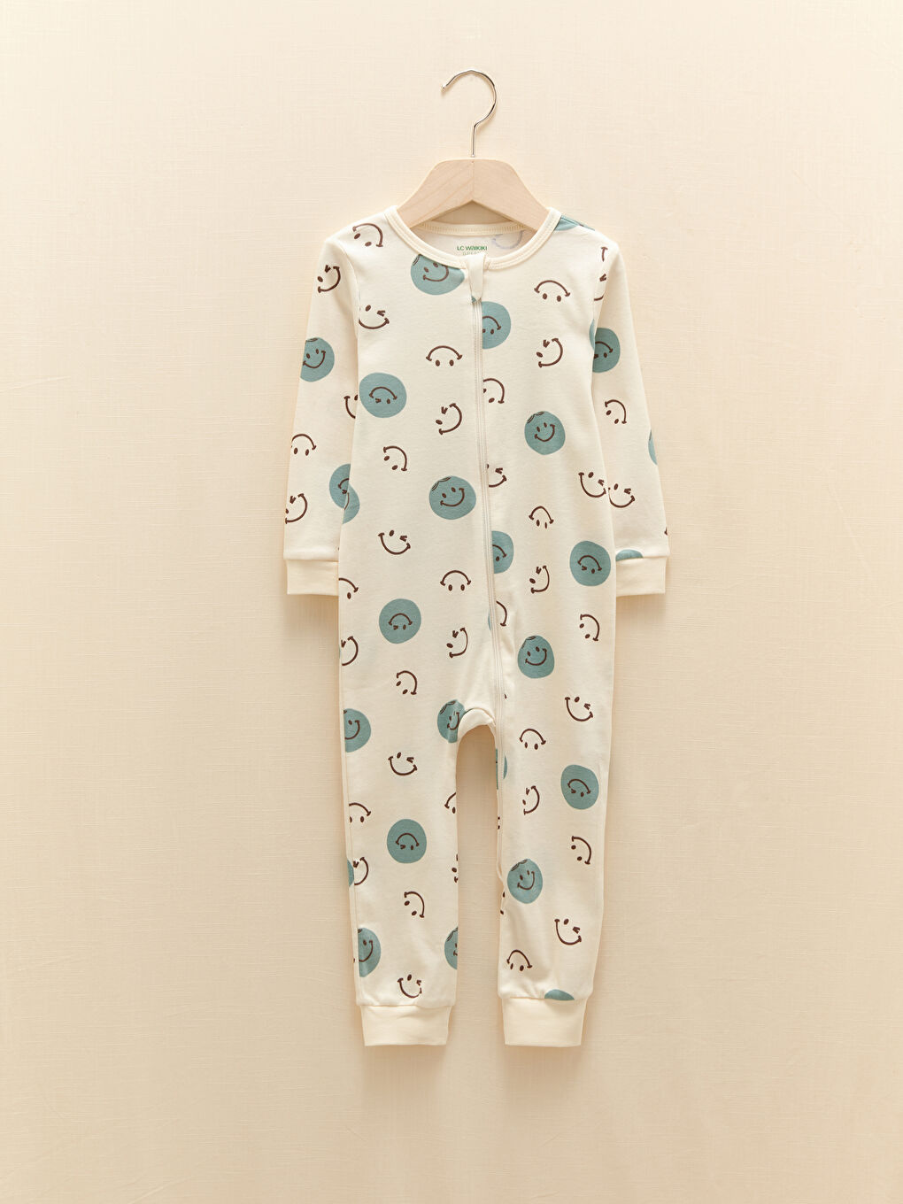 Crew Neck Long Sleeve Printed Baby Boy Zipper Jumpsuit 2-Pack-1