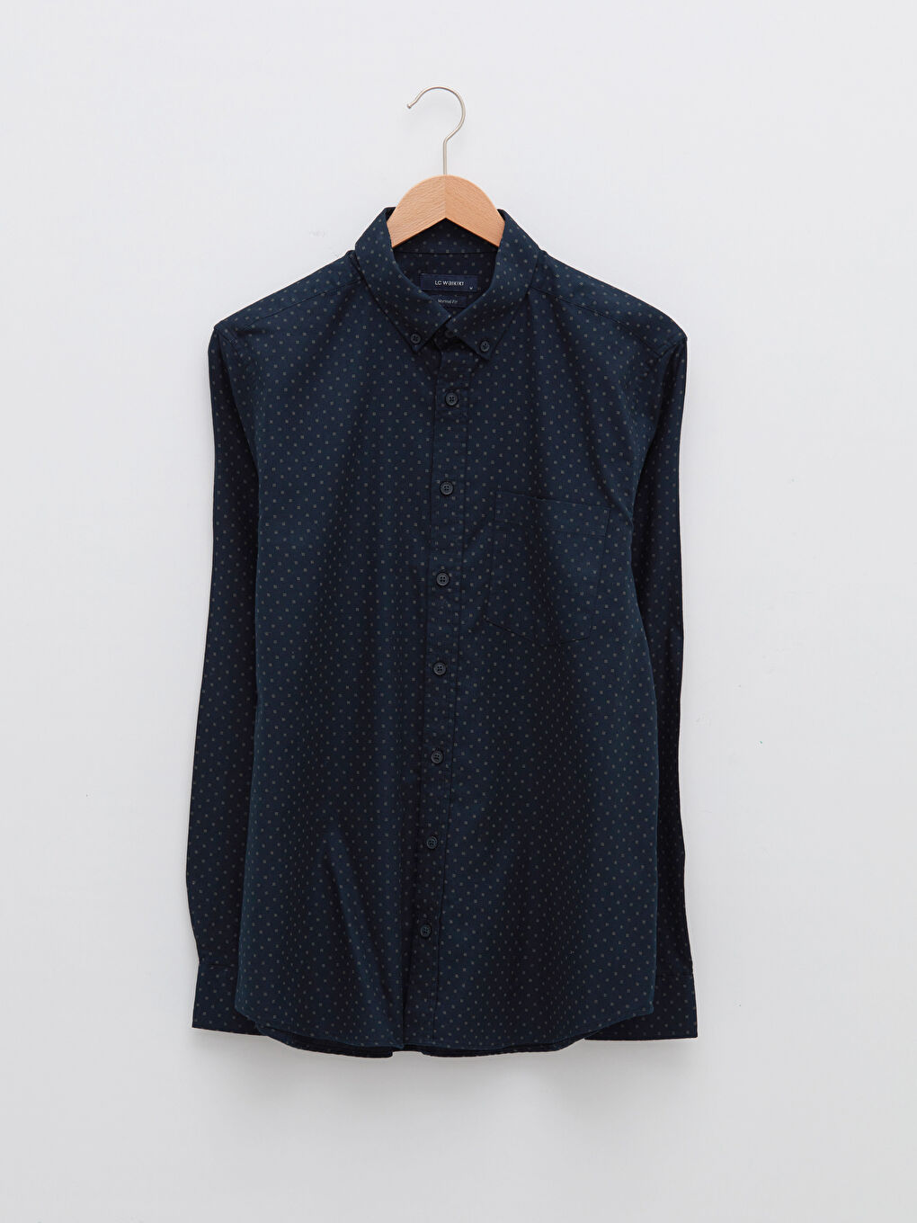 ерлерге арналған ұзын жеңді оксфорд жейде-5