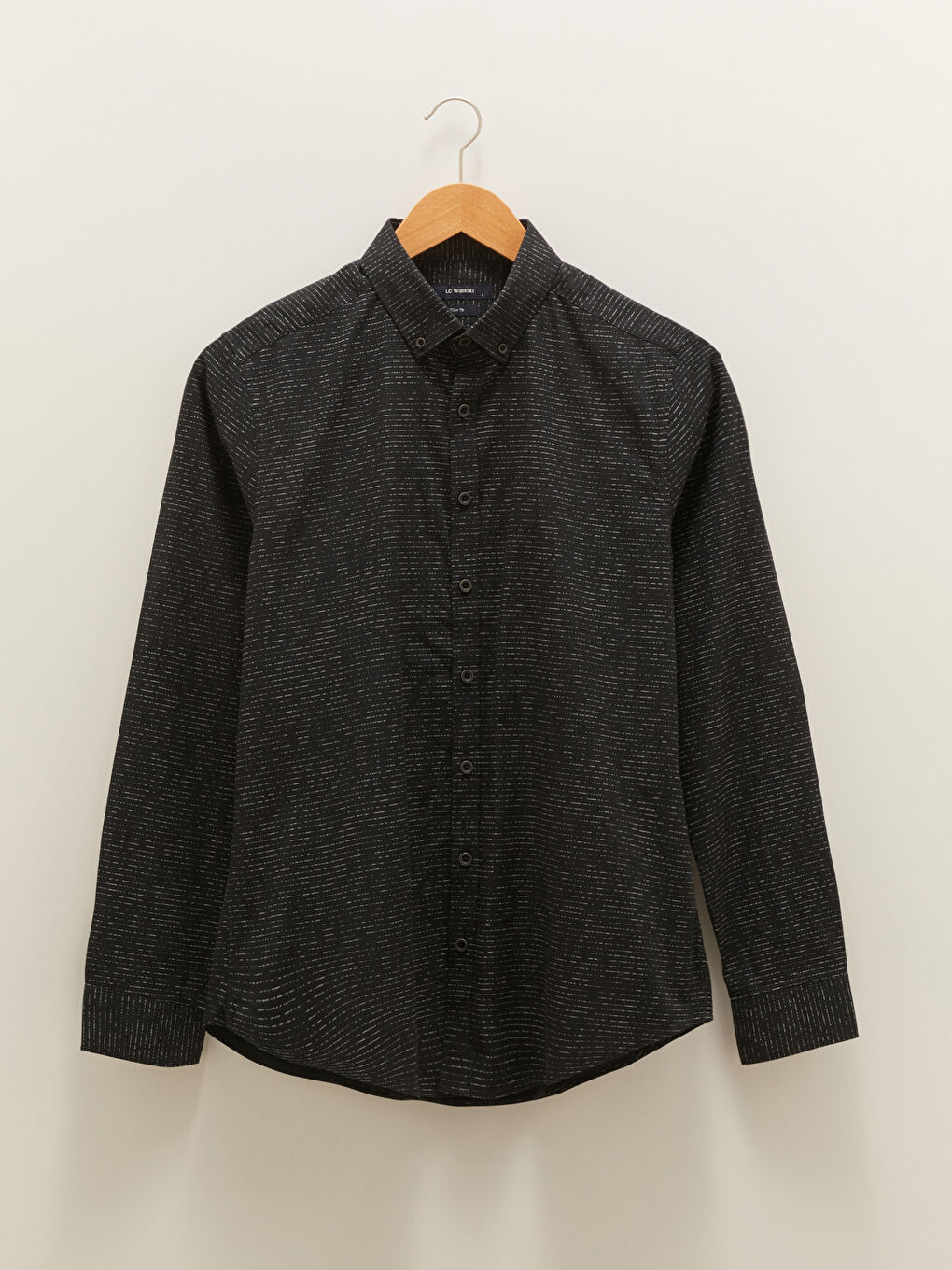 SOUTHBLUE Slim Fit Long Sleeve Patterned Men's Shirt -W12969Z8-LQJ