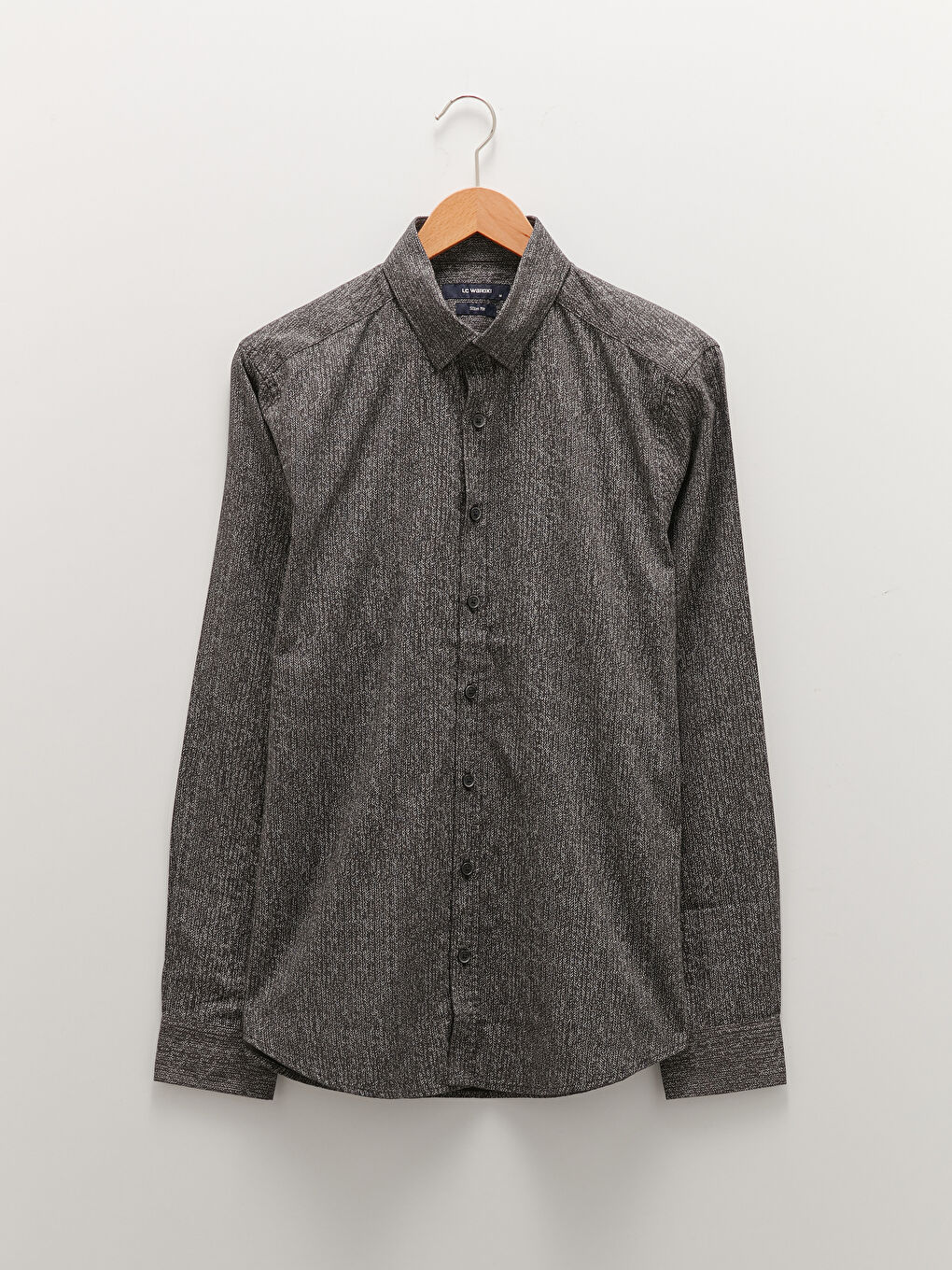 Slim Fit Long Sleeve Patterned Men's Shirt-5