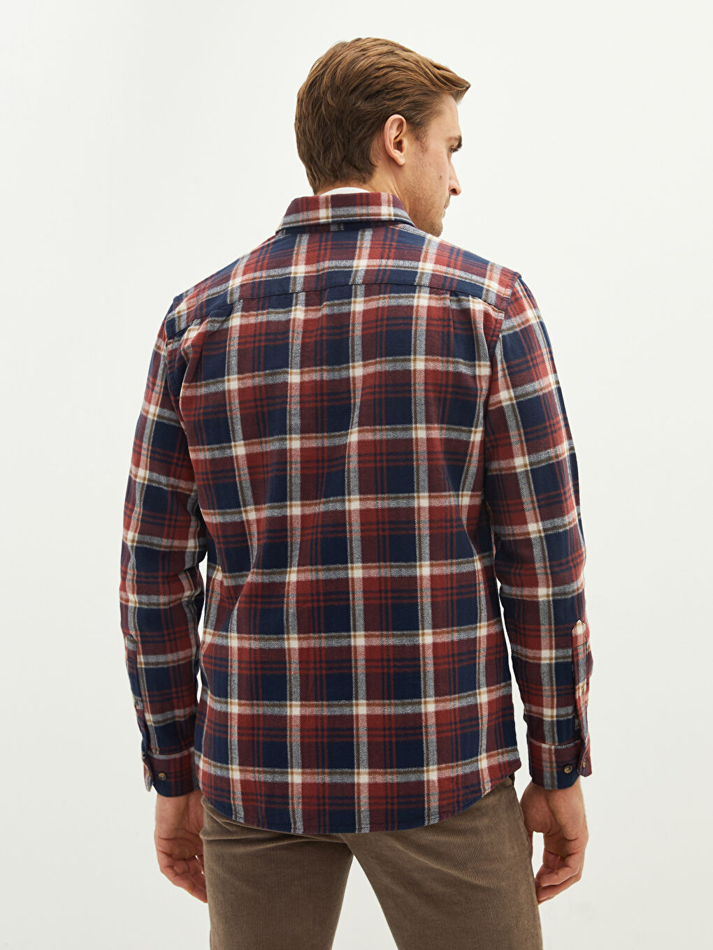 LCWAIKIKI Classic Regular Fit Long Sleeve Plaid Gabardine Men's Lumberjack Shirt -W12991Z8-LLQ