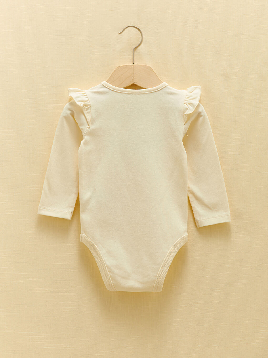 Crew Neck Long Sleeve Printed Baby Girl's Snap Fastener Body Pants and Hair Band 3-Piece Set-3