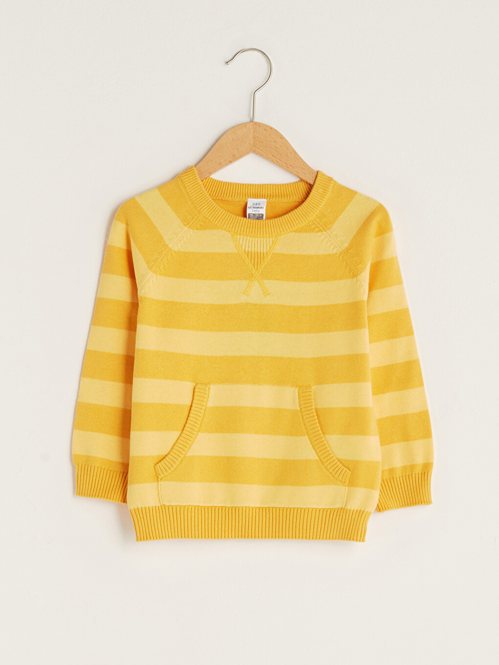 Crew Neck Long Sleeve Striped Baby Boy Tricot Sweater-1