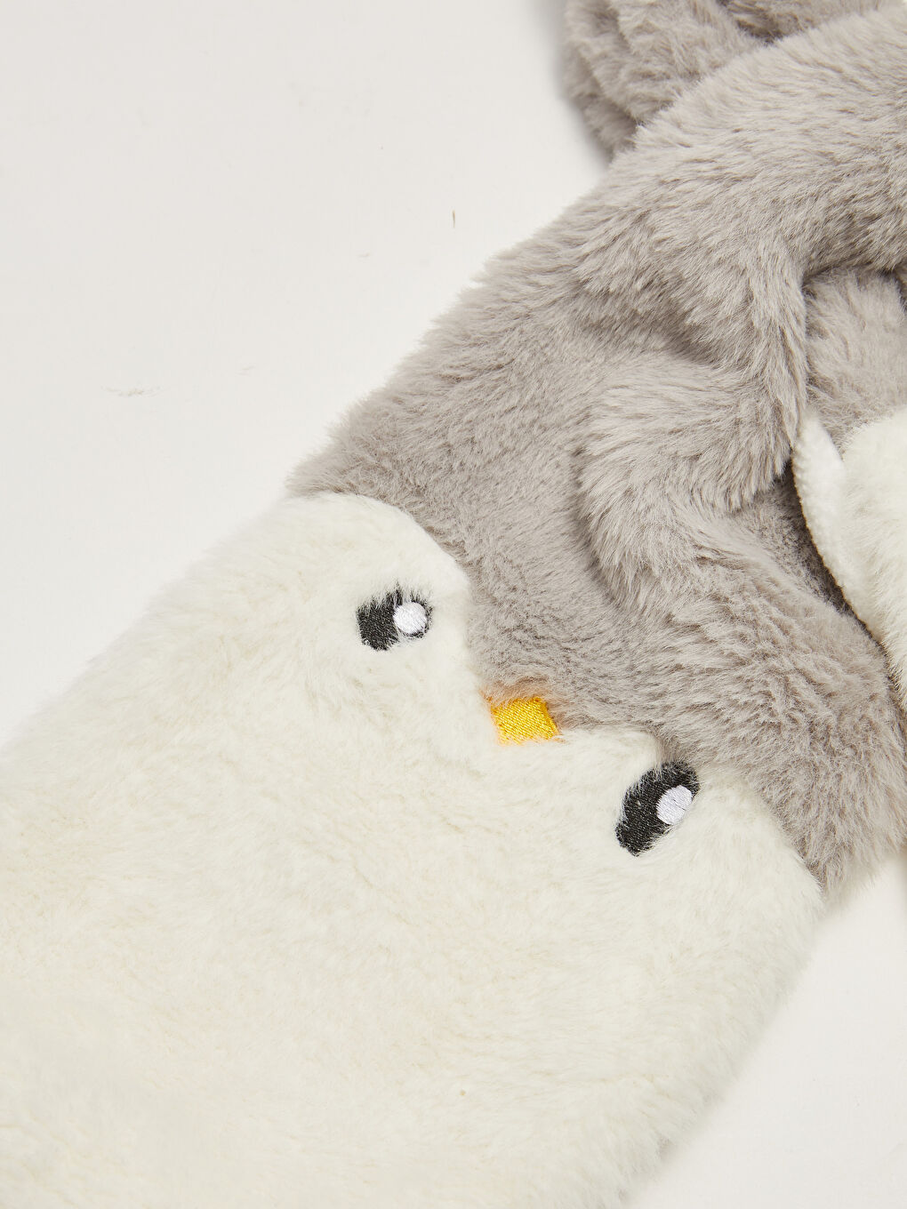 Patterned Plush Baby Boy Scarf-2