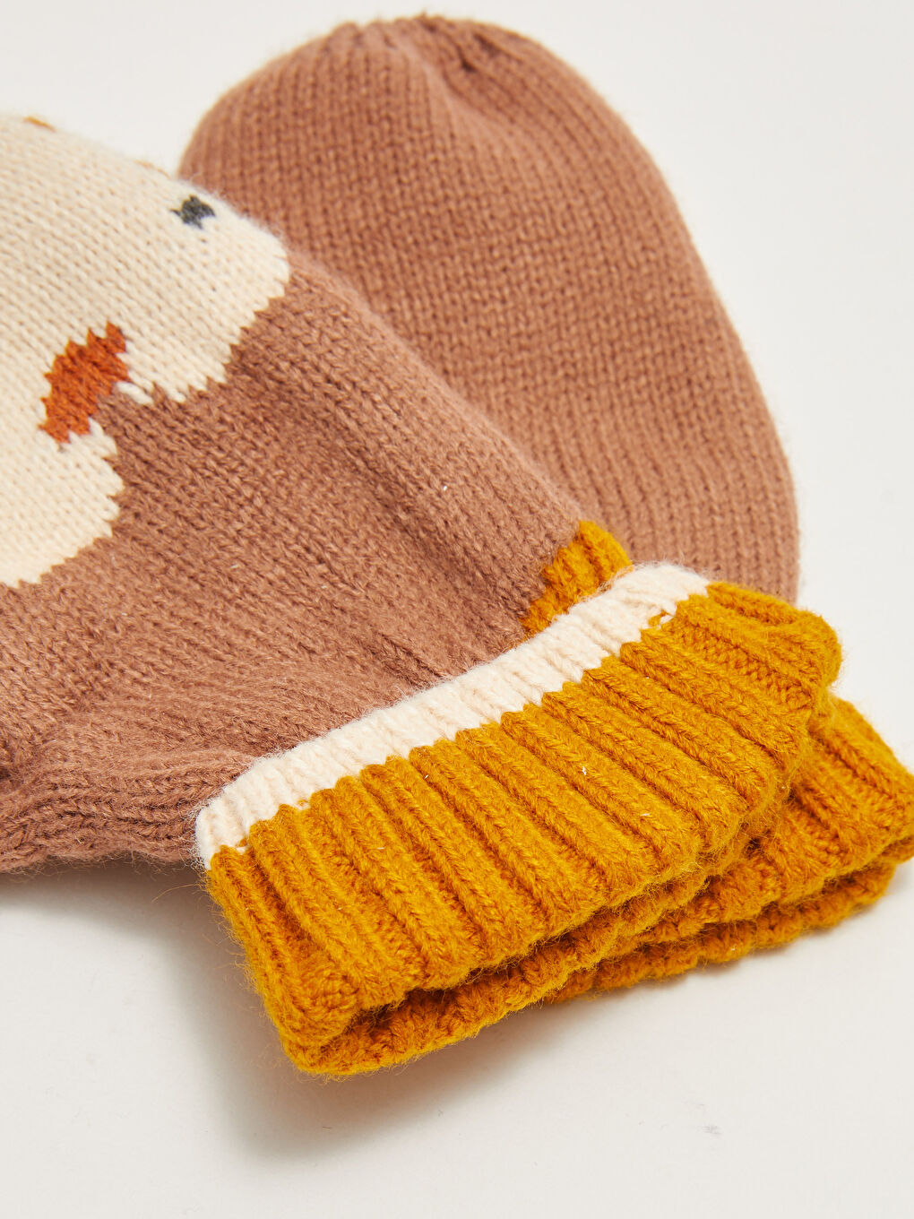 Štampane pletene rukavice za bebe dečake-1