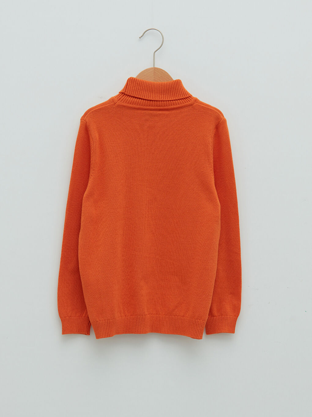 Pull-over Slim Basique à Col roulé Manches longues pour Garçon en Tricot Fin-1