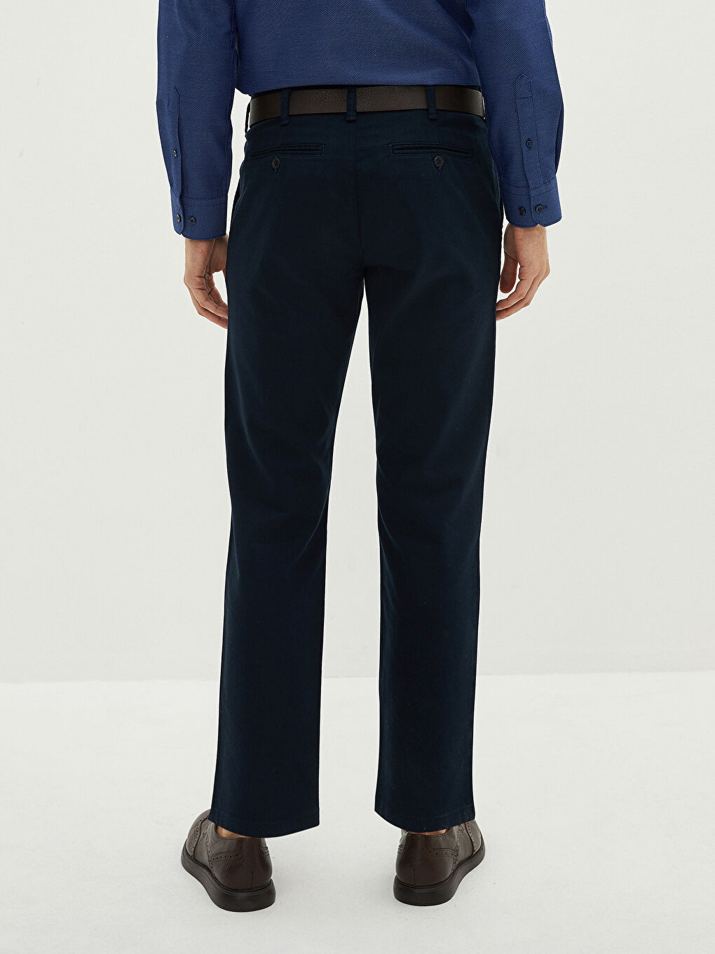 Standard Fit Belt Men's Trousers-3