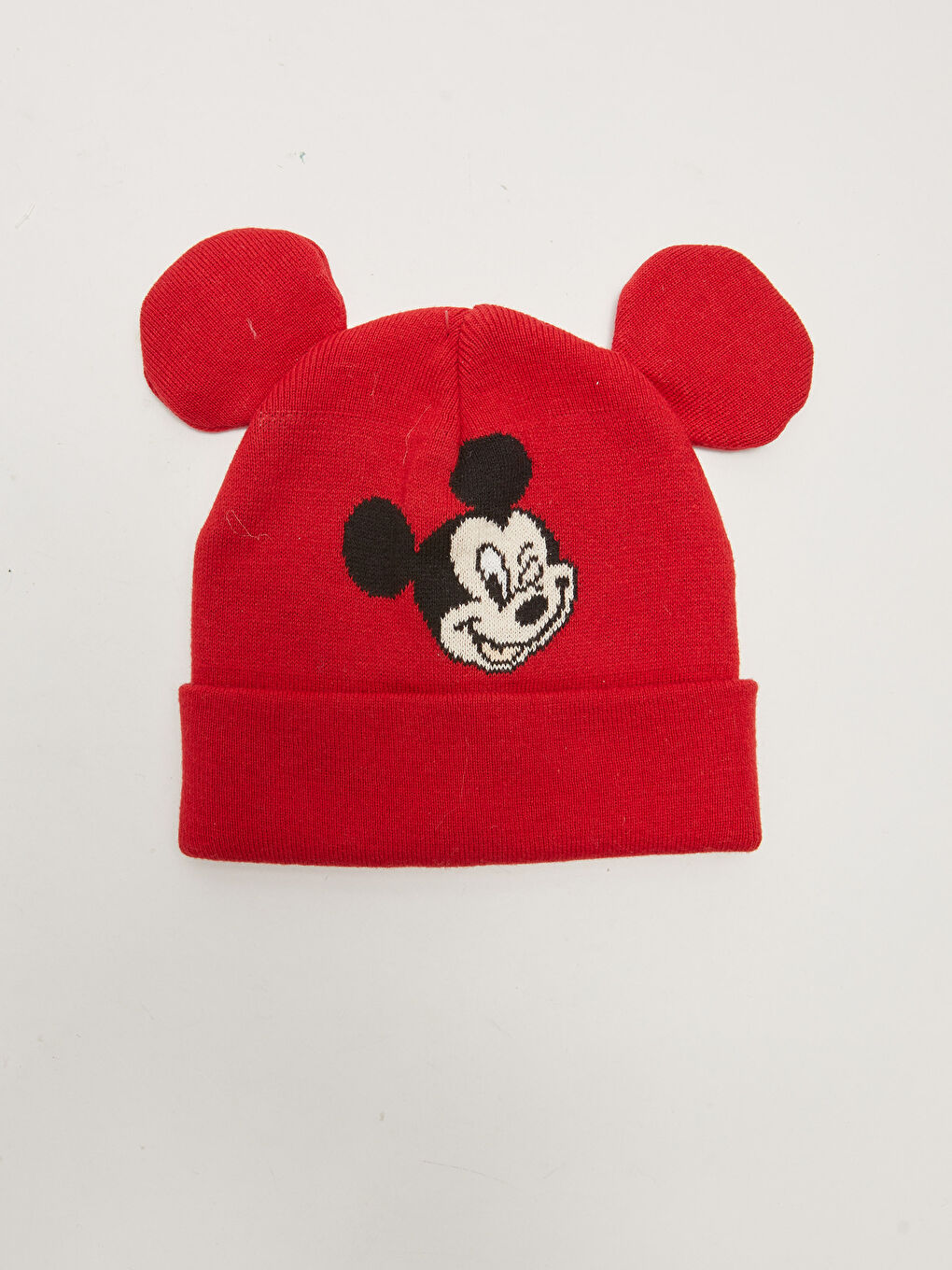 Mickey Mouse Patterned Cotton Baby Boy Tricot Beret