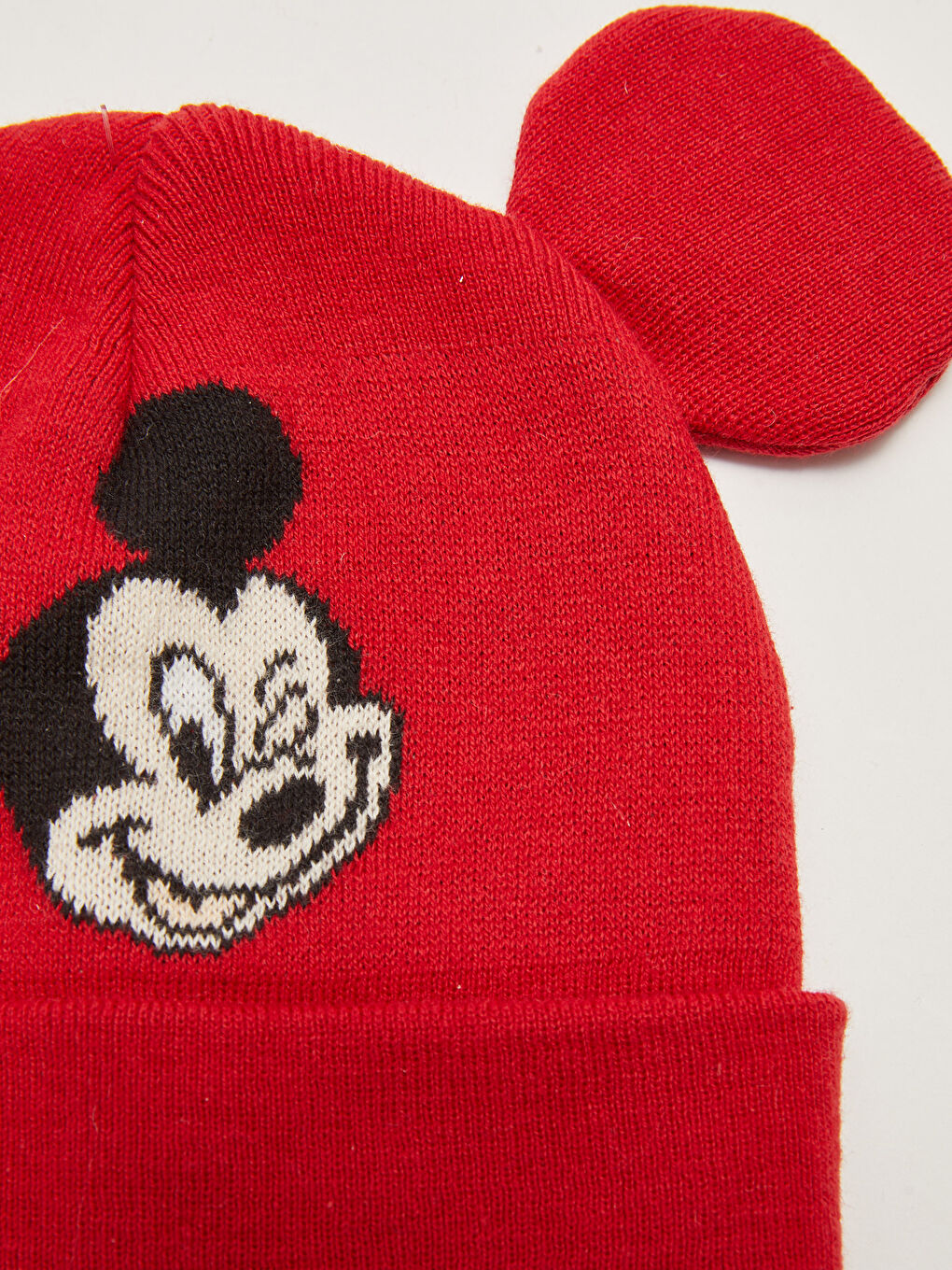 Mickey Mouse Patterned Cotton Baby Boy Tricot Beret-1