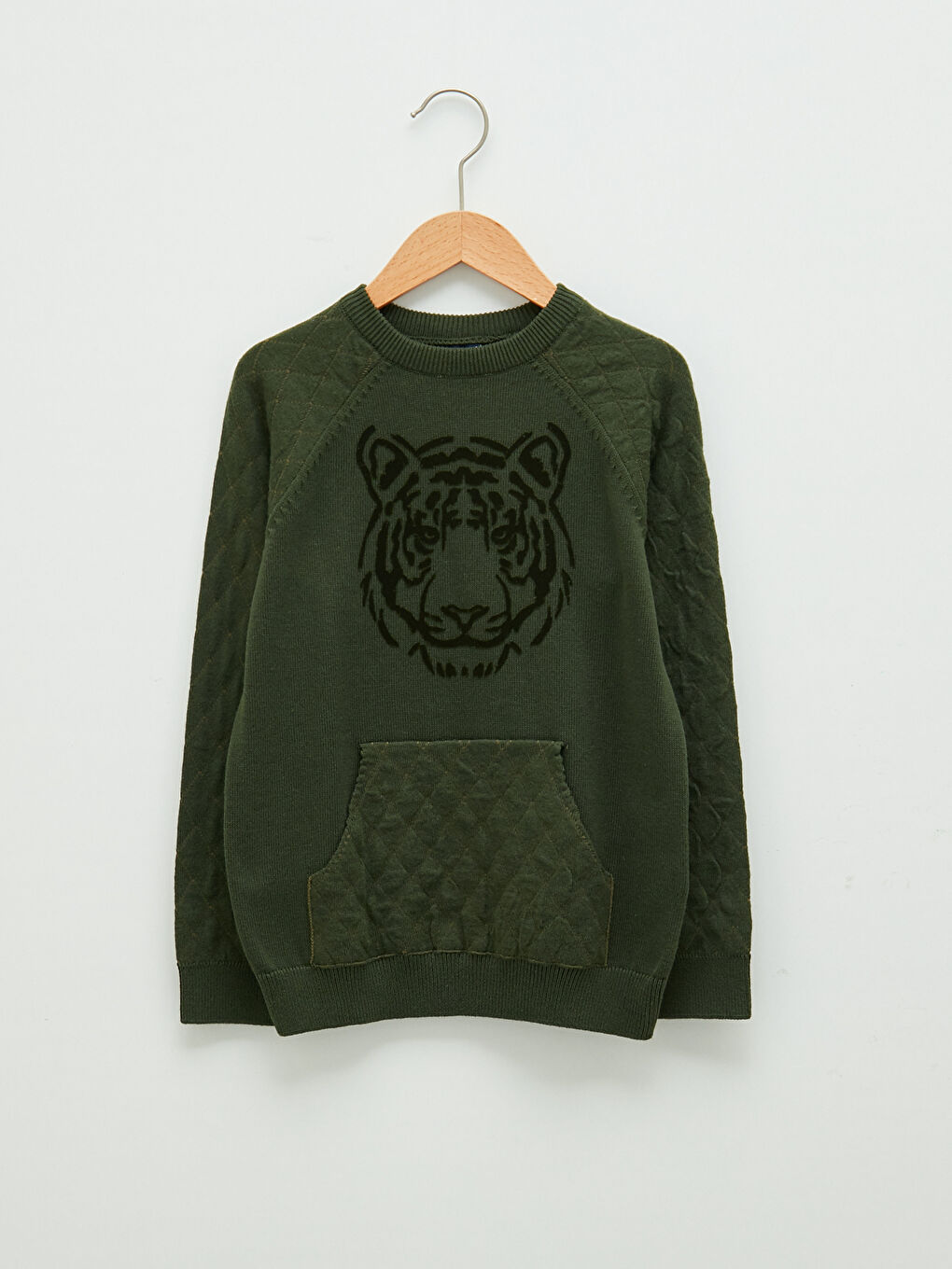 LCW Kids Crew Neck Patterned Long Sleeve Boy Thin Tricot Sweater -W13168Z4-HDY