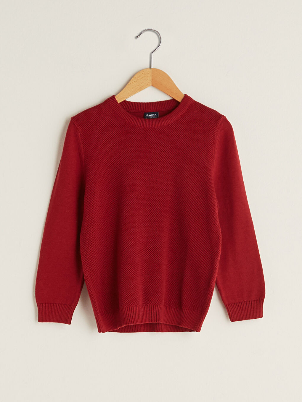 LCW Kids Rundhalsausschnitt Basic Langarm Jungen Dünner Strickpullover -W13170Z4-HRF