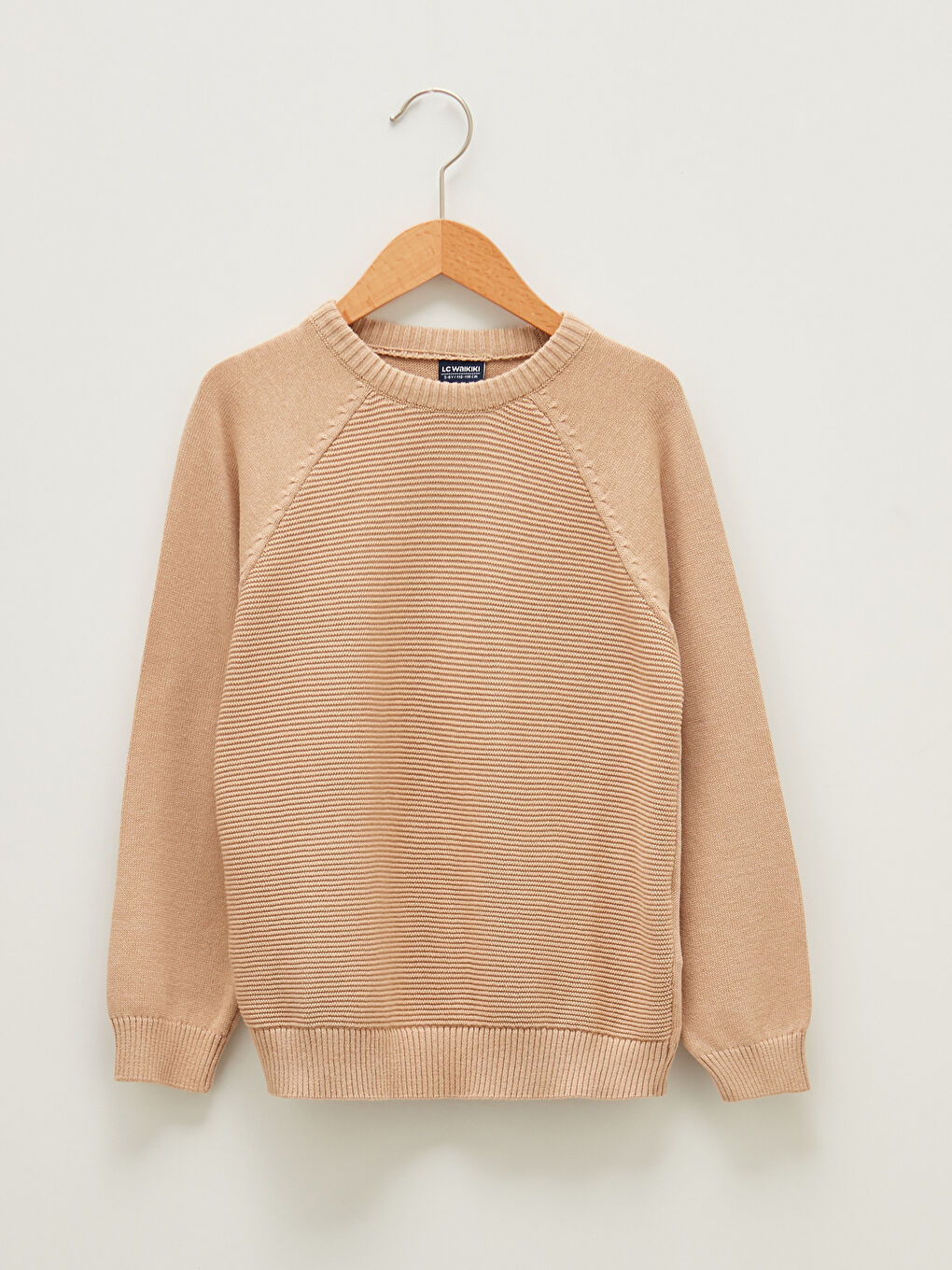 LCW Kids Rundhalsausschnitt Basic Langarm Jungen Dünner Strickpullover -W13173Z4-GHQ