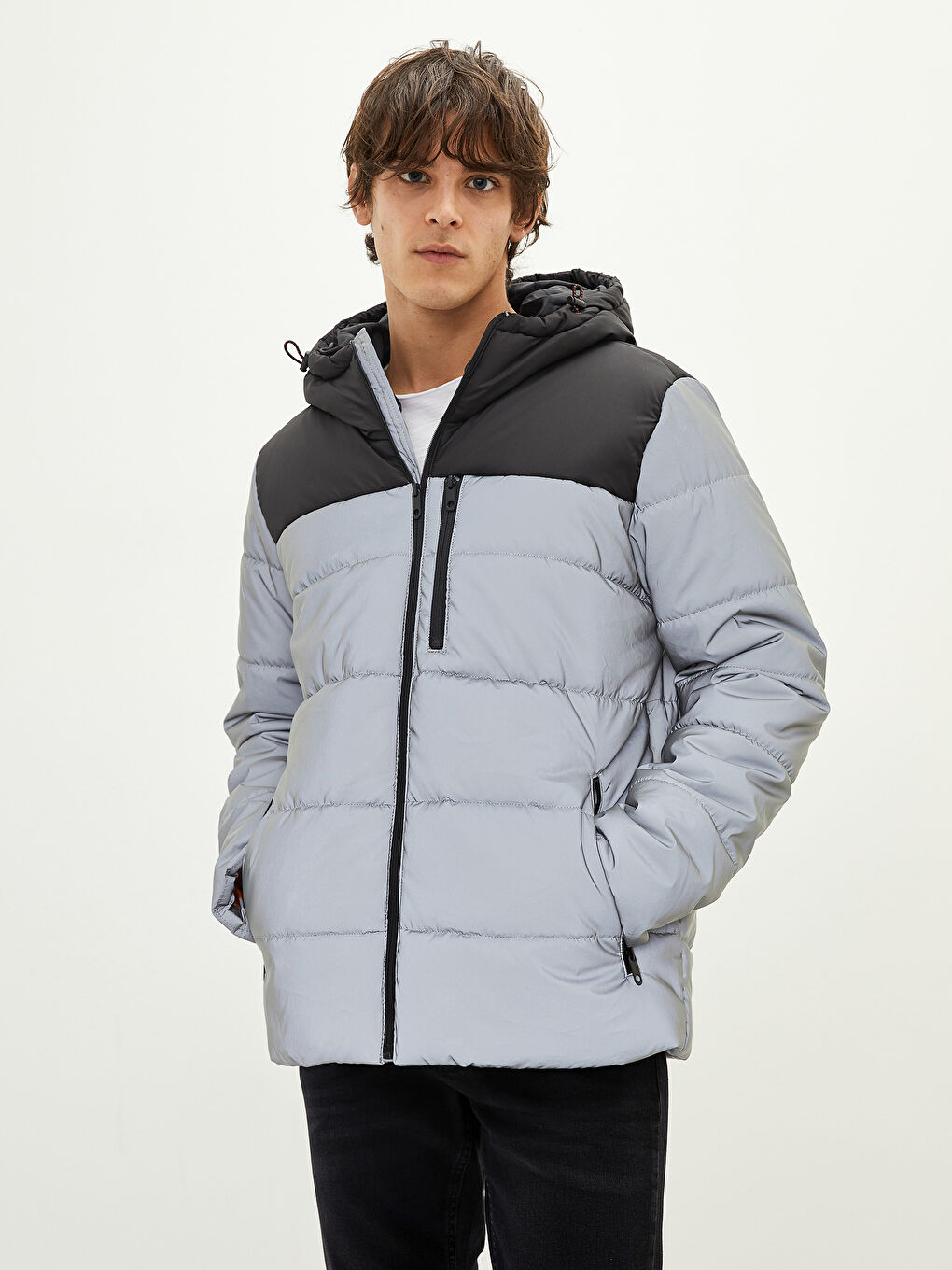 Standard Fit Hooded Men's Puffer Coat-1