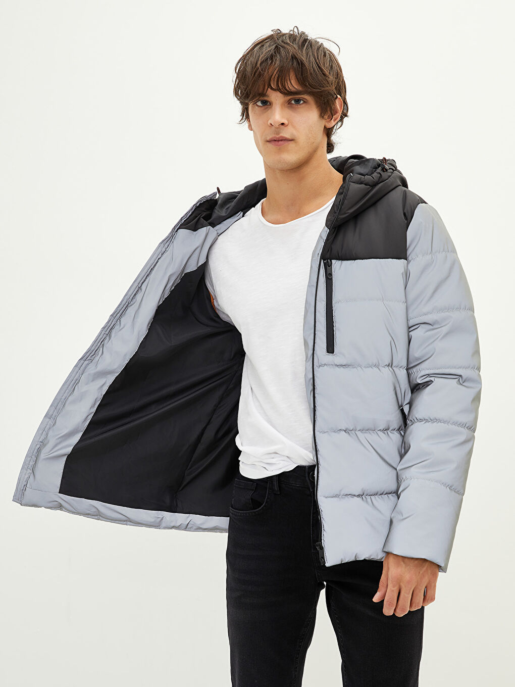 Standard Fit Hooded Men's Puffer Coat-3