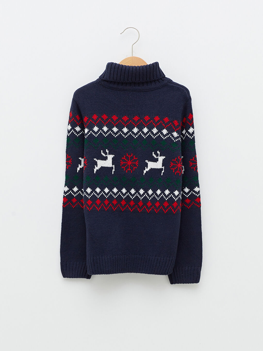 LCW Kids Rollkragen Bedruckter Langarm Jungen Strickpullover -W13189Z4-NOO