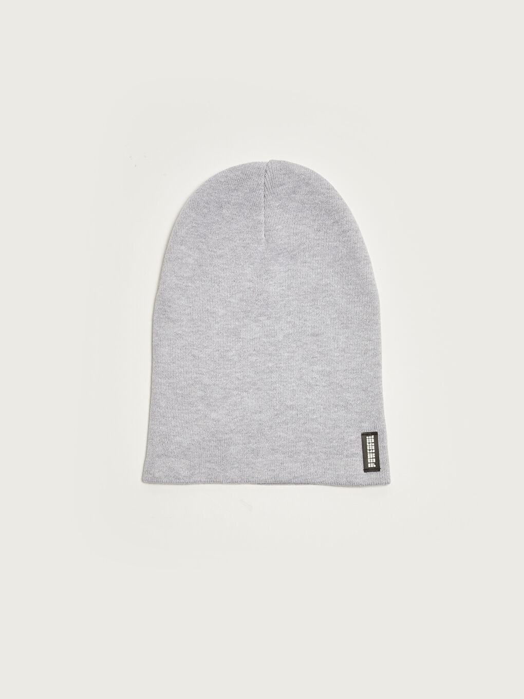 Gri Etiket Baskılı Erkek Triko Bere-2