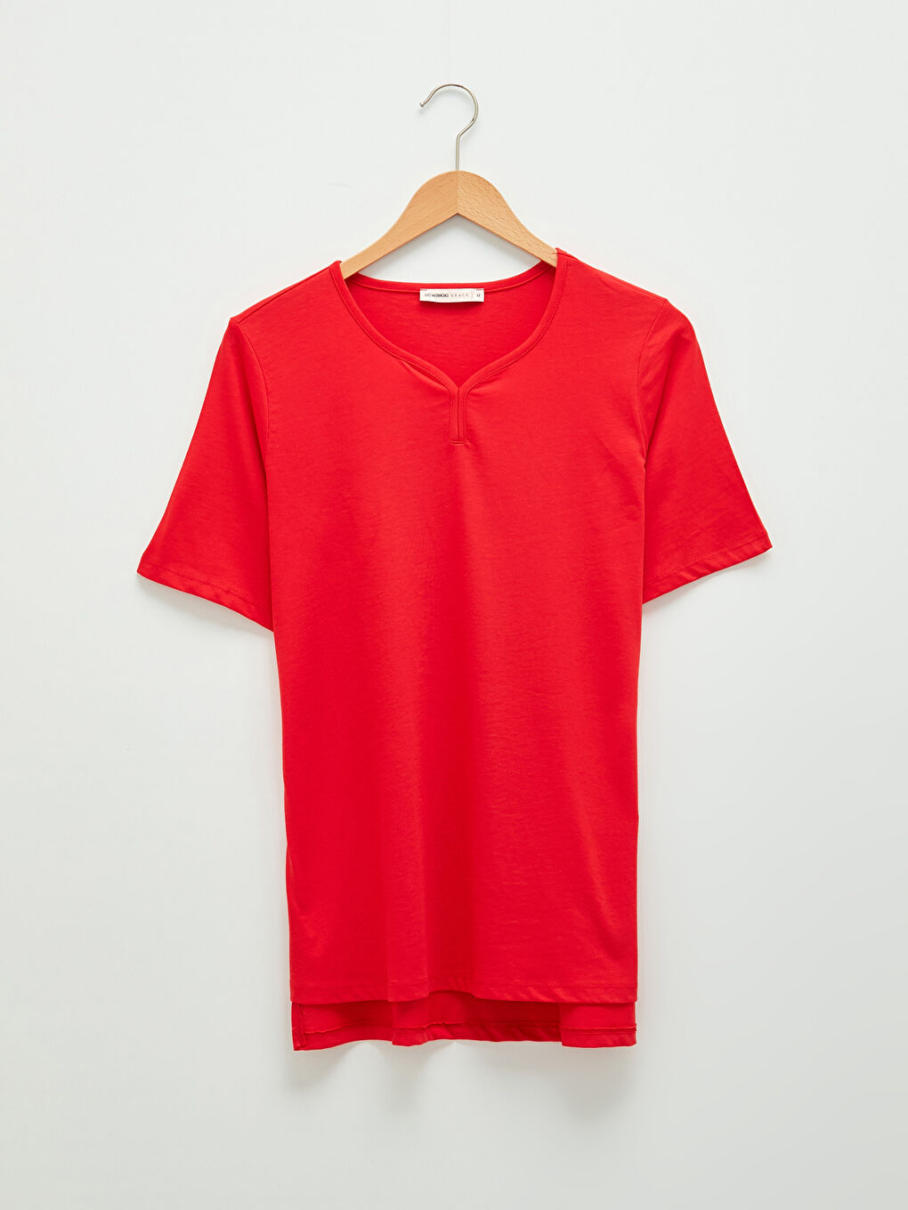 LCW Grace U Neck Plain Short Sleeve Women's T-Shirt -W13236Z8-KYU