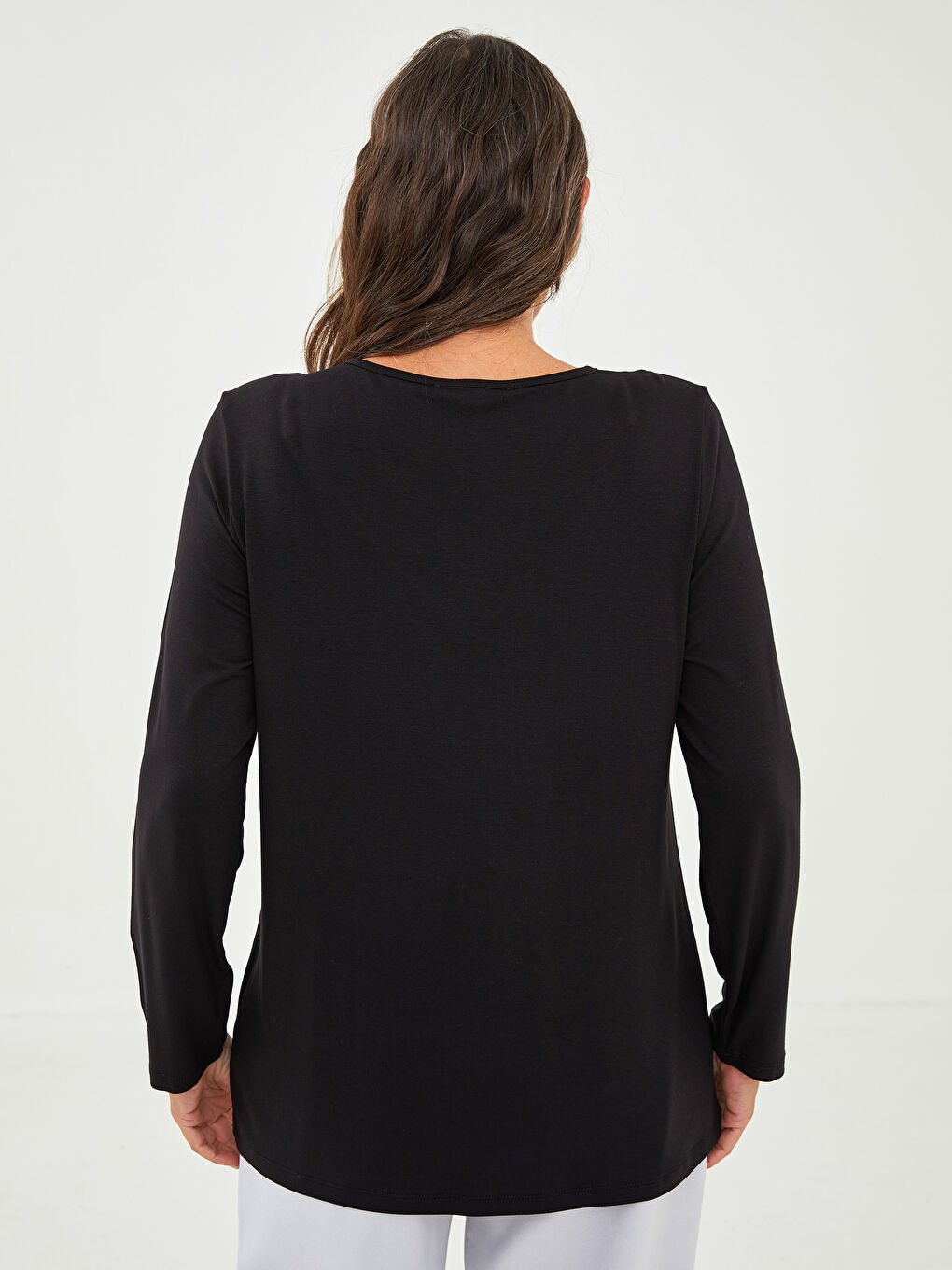 Crew Neck Floral Printed Women's Blouse-3