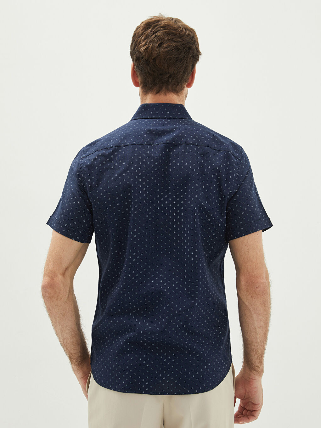 Slim Fit Short Sleeve Men's Shirt-4