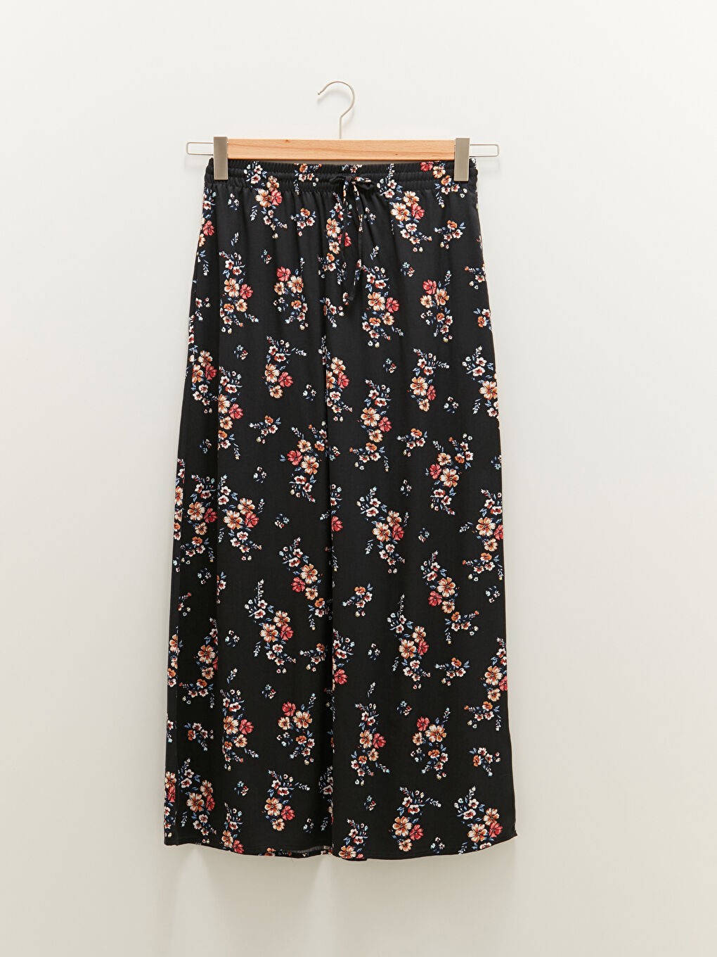 Elastic Waist Flower A-Cut Belmando Fabric Women's Skirt-4