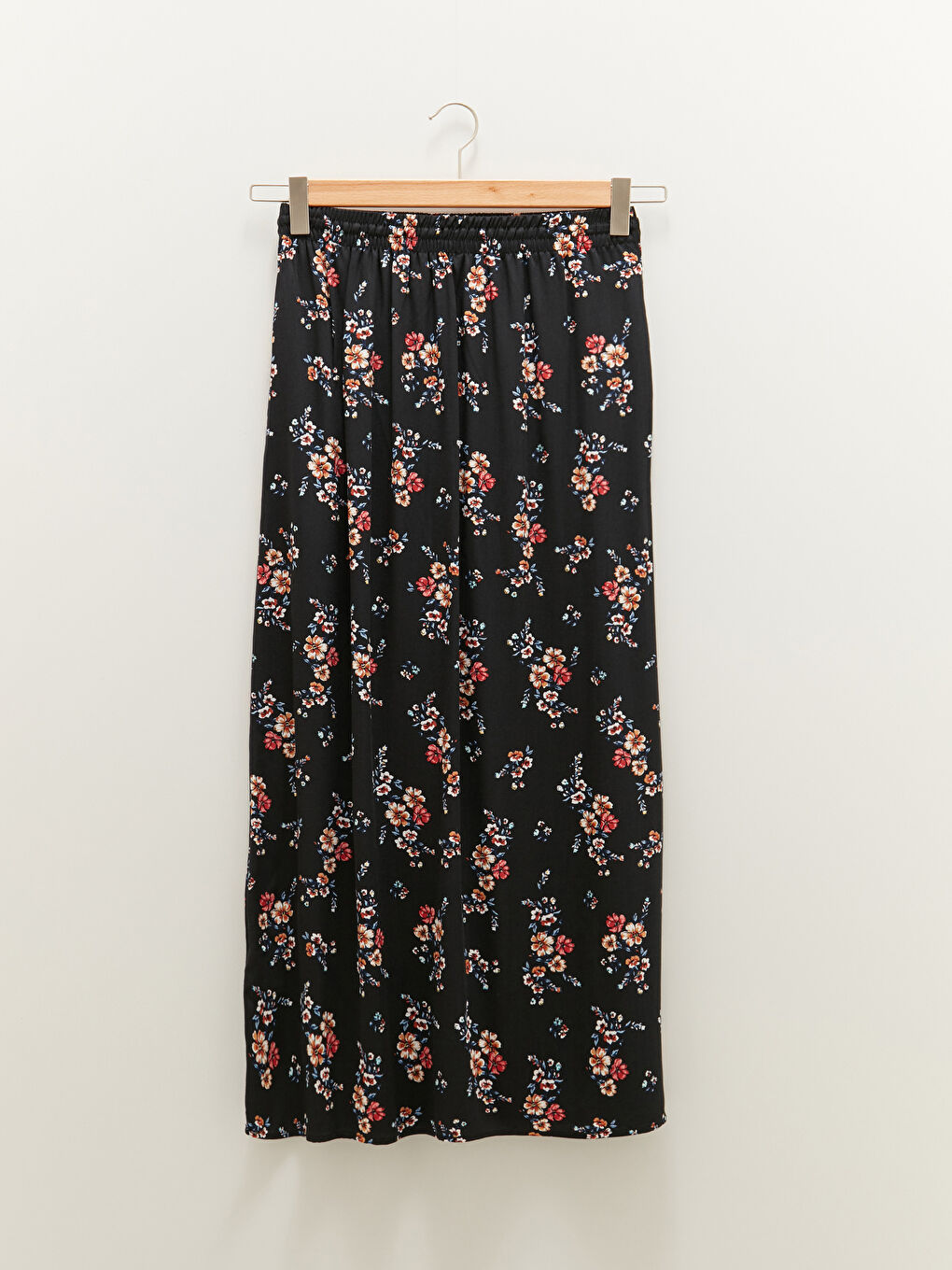 Elastic Waist Flower A-Cut Belmando Fabric Women's Skirt-5