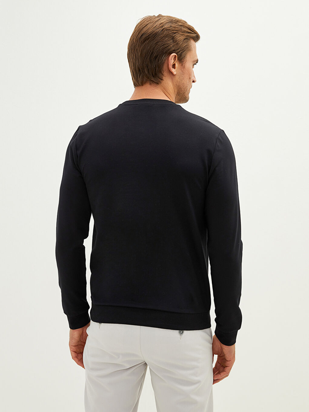 Crew Neck Long Sleeve Men's Sweatshirt-4