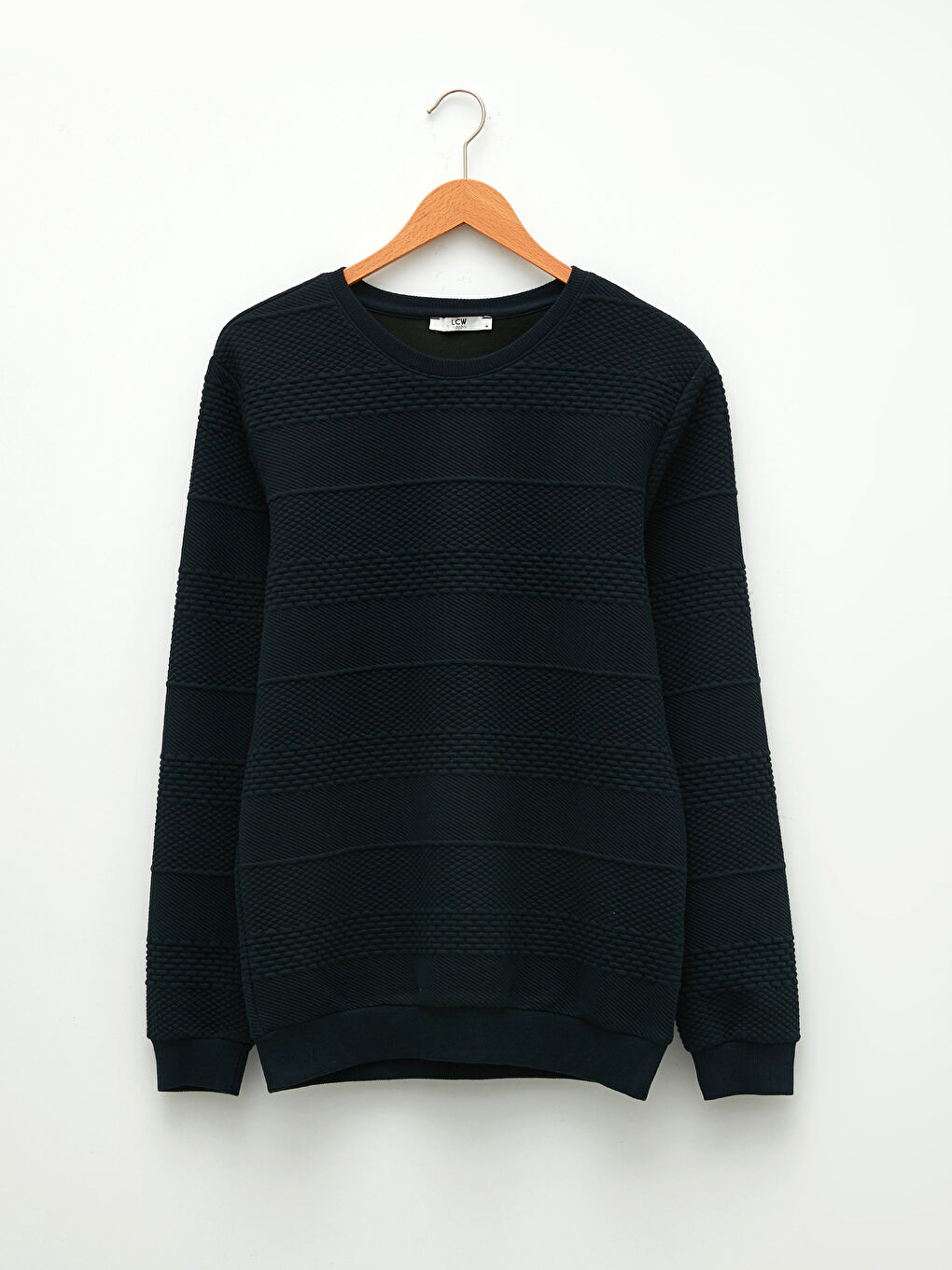 Мужская толстовка с круглым вырезом и длинными рукавами-5