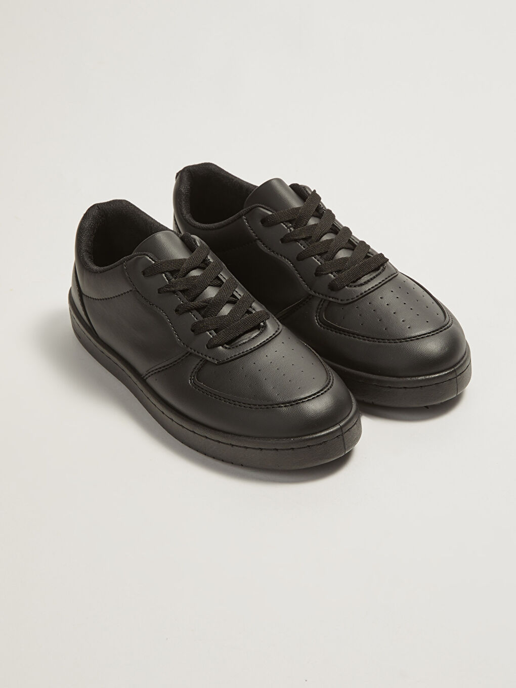 Faux Leather Lace-Up Women's Sneakers